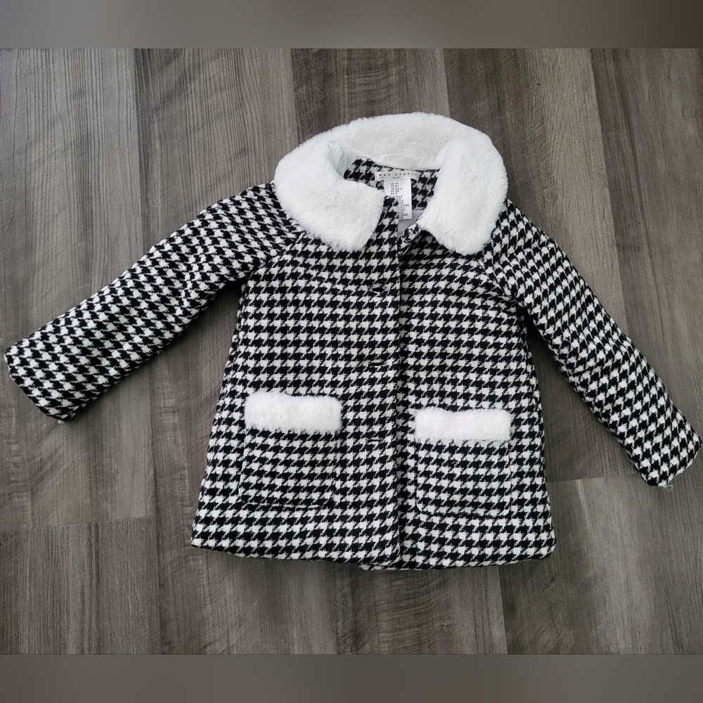 Max Studio Black and White Pea Coat